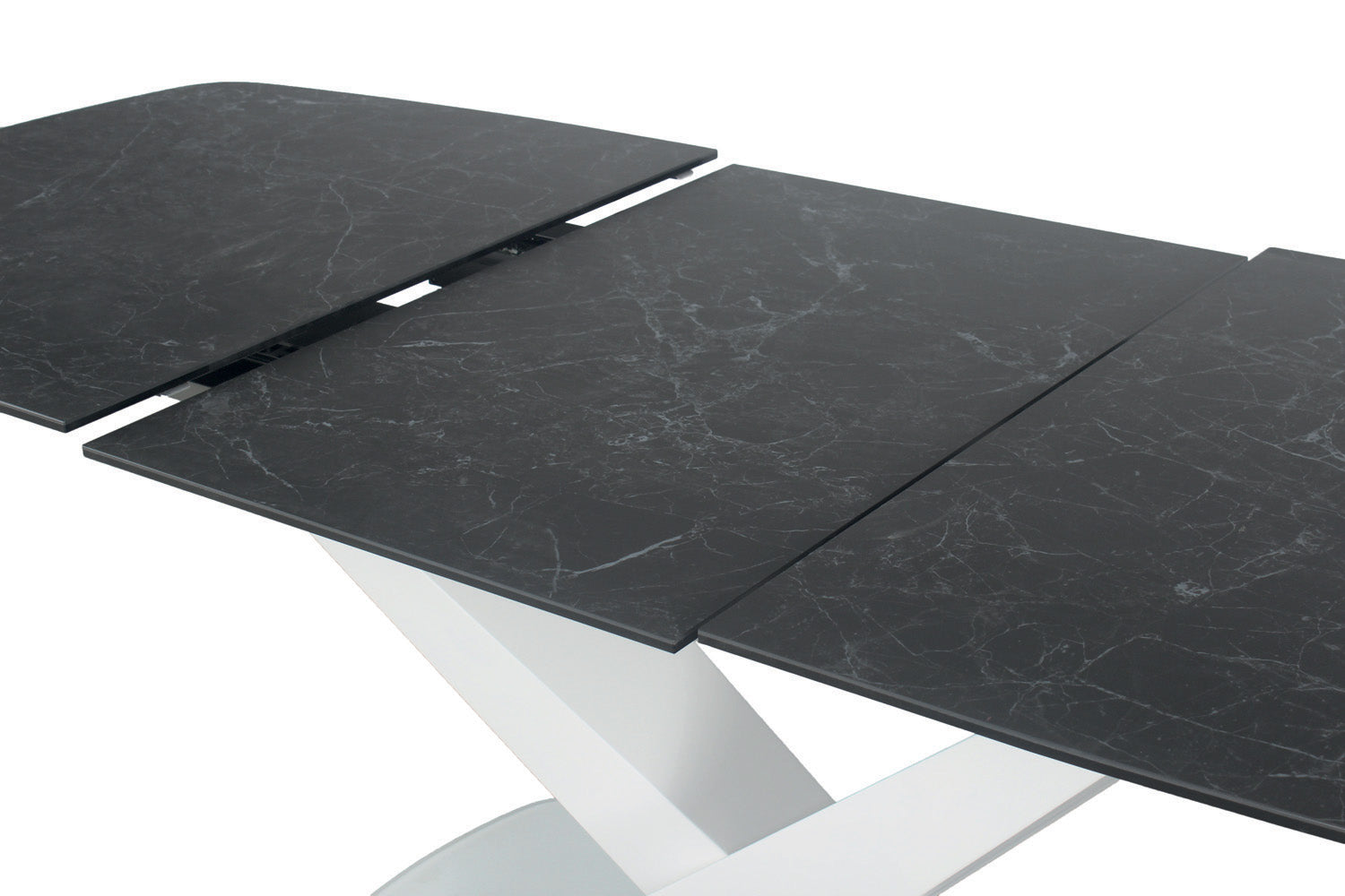 Kitchen Table West Santiago | size: Length: 90cm, Width: 220cm, Height: 76cm | color: White/Marble/Grey | image: 8 | variant: 1007687