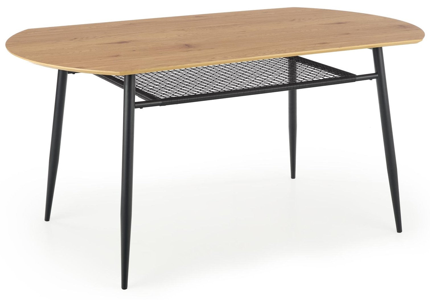 Kitchen Table West Scarborough | size: Length: 90cm, Width: 160cm, Height: 77cm | color: Black/Oak | image: 1 | variant: 1007115