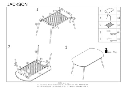 Kitchen Table West Scarborough | size: Length: 90cm, Width: 160cm, Height: 77cm | color: Black/Oak | image: 10 | variant: 1007115