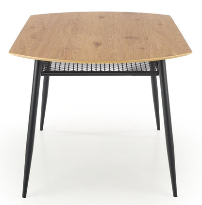 Kitchen Table West Scarborough | size: Length: 90cm, Width: 160cm, Height: 77cm | color: Black/Oak | image: 6 | variant: 1007115