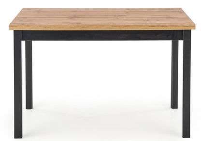 Kitchen Table West Spalding | size: Length: 68cm, Width: 120cm, Height: 77cm | color: Black/Oak | image: 5 | variant: 1007127