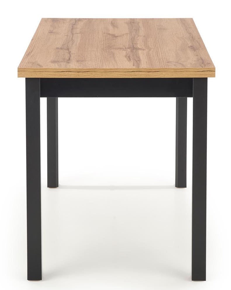 Kitchen Table West Spalding | size: Length: 68cm, Width: 120cm, Height: 77cm | color: Black/Oak | image: 6 | variant: 1007127