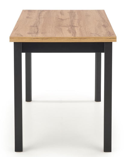 Kitchen Table West Spalding | size: Length: 68cm, Width: 120cm, Height: 77cm | color: Black/Oak | image: 6 | variant: 1007127