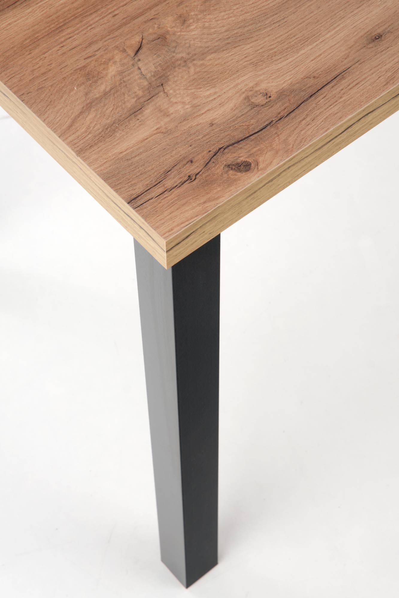 Kitchen Table West Spalding | size: Length: 68cm, Width: 120cm, Height: 77cm | color: Black/Oak | image: 8 | variant: 1007127