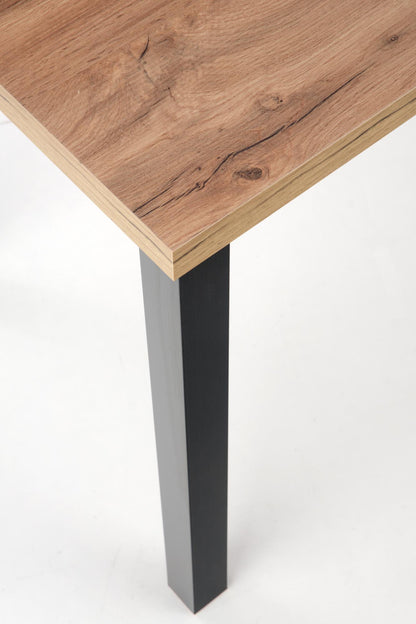Kitchen Table West Spalding | size: Length: 68cm, Width: 120cm, Height: 77cm | color: Black/Oak | image: 8 | variant: 1007127