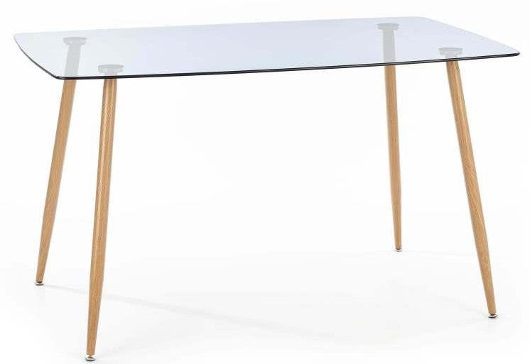 Kitchen Table West St Asaph | size: Length: 80cm, Width: 130cm, Height: 75cm | color: Transparent | image: 1 | variant: 1007387