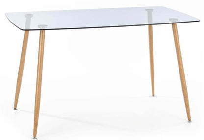 Kitchen Table West St Asaph | size: Length: 80cm, Width: 130cm, Height: 75cm | color: Transparent | image: 1 | variant: 1007387