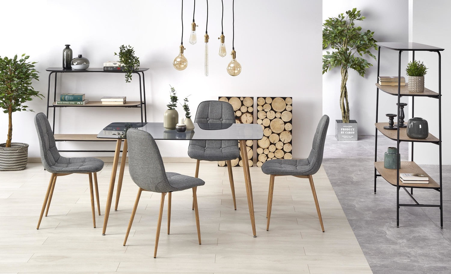 Kitchen Table West St Asaph | size: Length: 80cm, Width: 130cm, Height: 75cm | color: Transparent | image: 3 | variant: 1007387