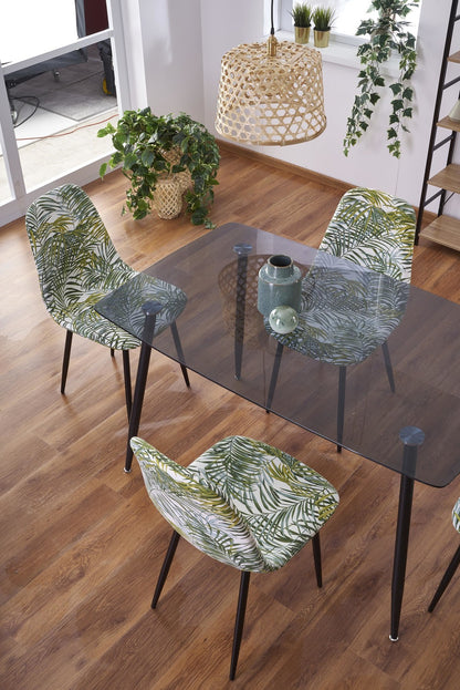 Kitchen Table West St Asaph | size: Length: 80cm, Width: 130cm, Height: 75cm | color: Transparent | image: 4 | variant: 1007387