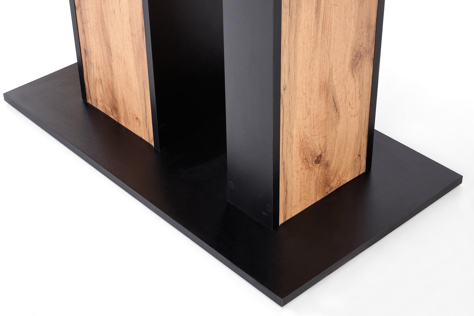 Kitchen Table West Sutton | size: Length: 85cm, Width: 175cm, Height: 77cm | color: Black/Oak | image: 4 | variant: 1007264
