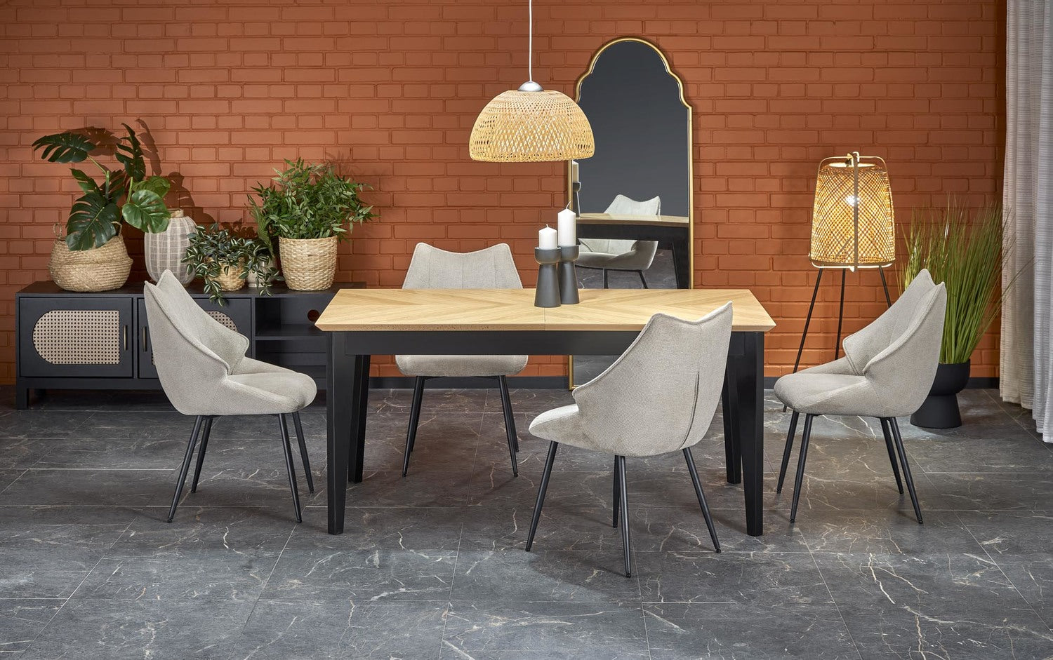 Kitchen Table West Utena | size: Length: 90cm, Width: 240cm, Height: 75cm | color: Oak | image: 5 | variant: 1007582