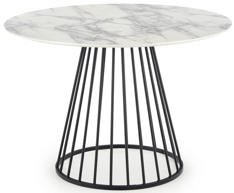 Kitchen Table West Vejle | size: Length: 110cm, Width: 110cm, Height: 75cm, Diameter: 110cm | color: White/Black | image: 1 | variant: 1007497