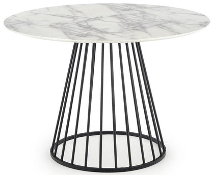 Kitchen Table West Vejle | size: Length: 110cm, Width: 110cm, Height: 75cm, Diameter: 110cm | color: White/Black | image: 1 | variant: 1007497