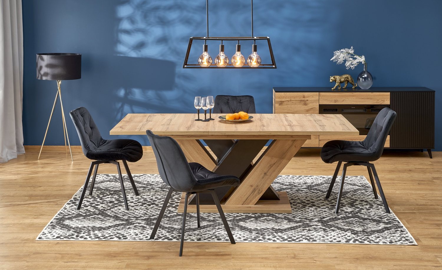 Kitchen Table West Welshpool | size: Length: 90cm, Width: 200cm, Height: 77cm | color: Oak | image: 1 | variant: 1007390