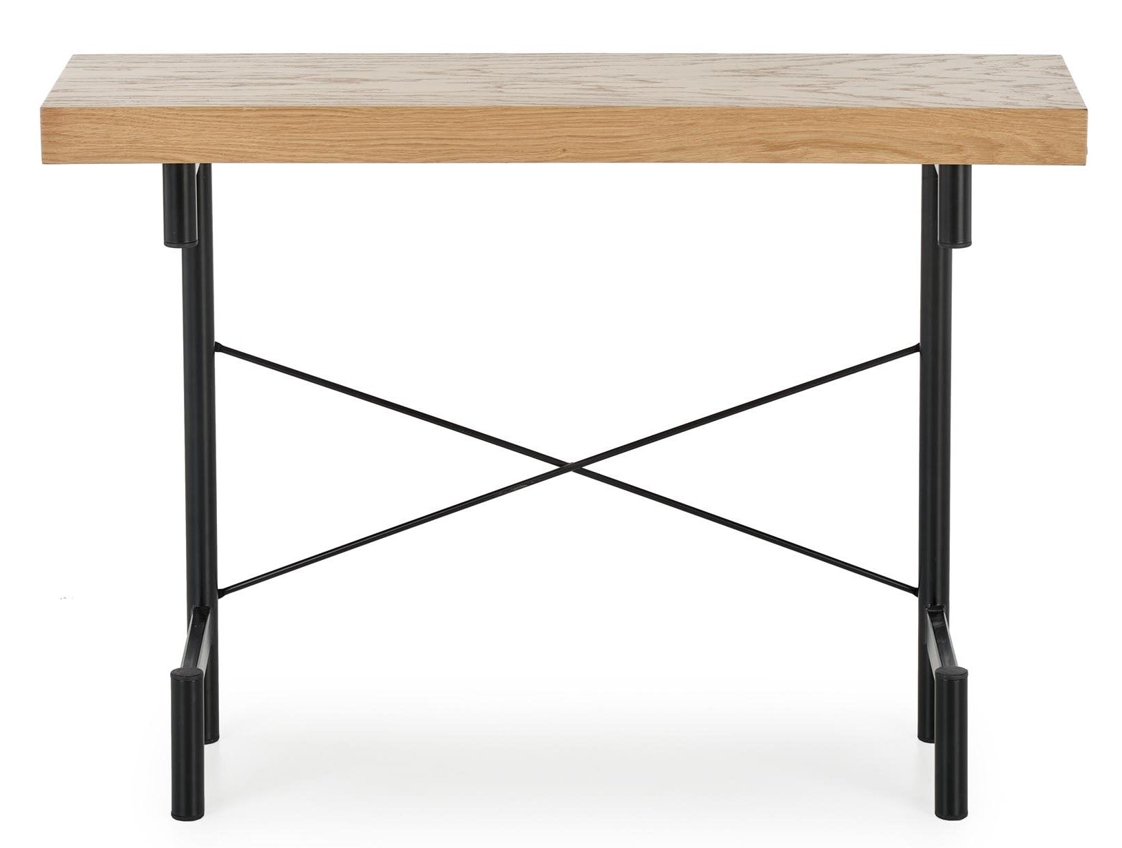 Kitchen Table West Whitby | size: Length: 30cm, Width: 106cm, Height: 77cm | color: Black/Oak | image: 6 | variant: 1007114
