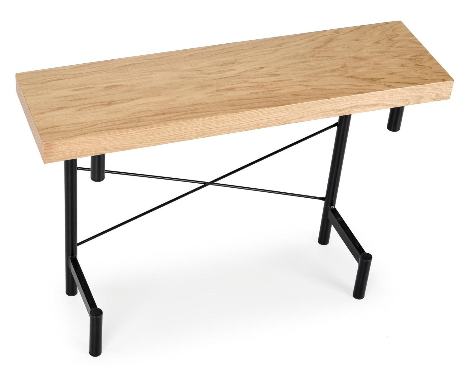 Kitchen Table West Whitby | size: Length: 30cm, Width: 106cm, Height: 77cm | color: Black/Oak | image: 7 | variant: 1007114