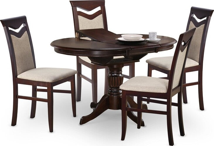 Kitchen Table William | size: Length: 90cm, Width: 124cm, Height: 75cm | color: Brown | image: 7 | variant: 1006423