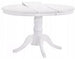 Kitchen Table William | size: Length: 90cm, Width: 124cm, Height: 75cm | color: White | image: 1 | variant: 1006422
