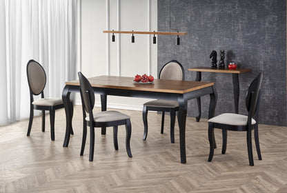 Kitchen Table Windsor | size: Length: 90cm, Width: 240cm, Height: 76cm | color: Black/Oak | image: 4 | variant: 1006425