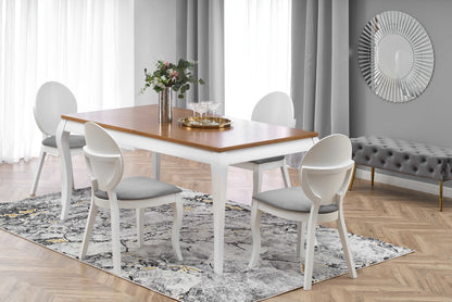 Kitchen Table Windsor | size: Length: 90cm, Width: 240cm, Height: 76cm | color: White/Oak | image: 5 | variant: 1006426