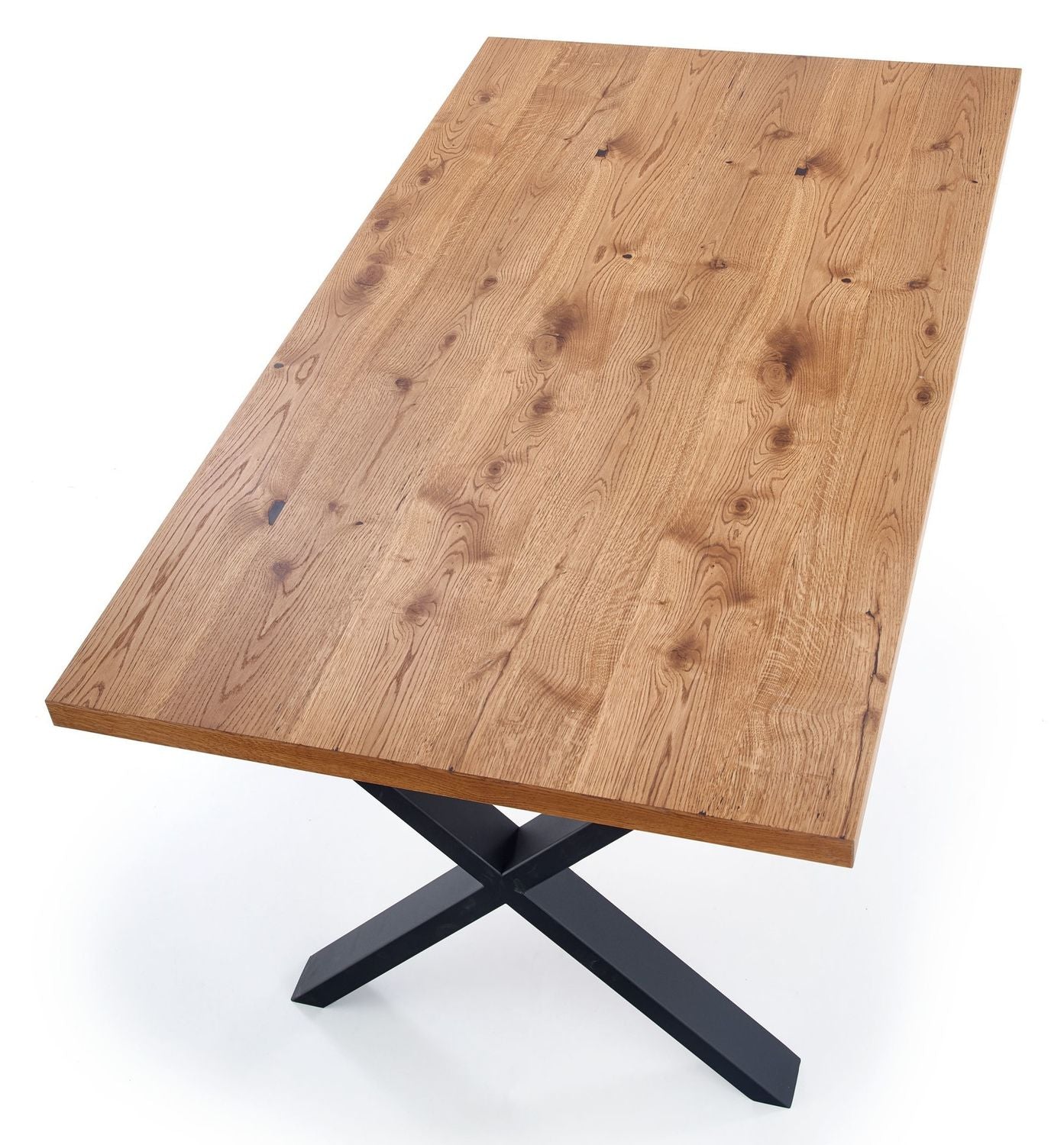 Kitchen Table Xavier | size: Length: 90cm, Width: 250cm, Height: 76cm | color: Black/Oak | image: 7 | variant: 1011302