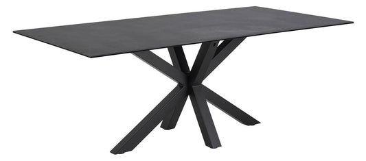 Kitchen Table Zurich | size: Length: 100cm, Width: 200cm, Height: 75.5cm | color: Black | image: 0 | variant: 1001563