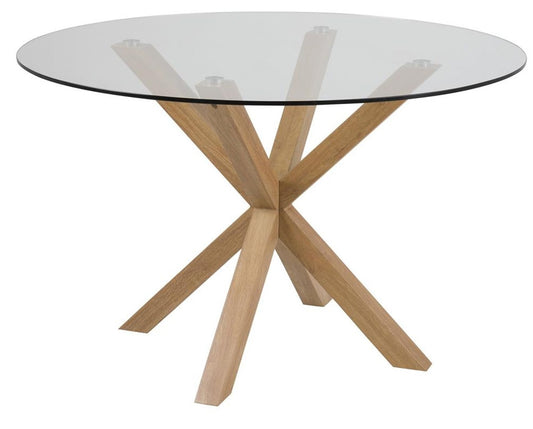 Kitchen Table Zurich | size: Length: 120cm, Width: 120cm, Height: 76cm, Diameter: 120cm | color: Transparent | image: 0 | variant: 1006496
