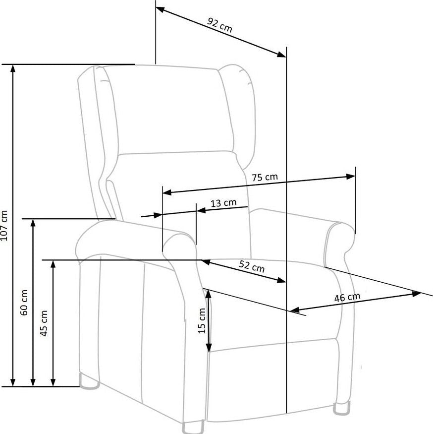 Lounge Chair Agustin 2 | size: Width: 75cm, Height: 107cm, Depth: 92cm | color: Blue | image: 4 | variant: 1004561