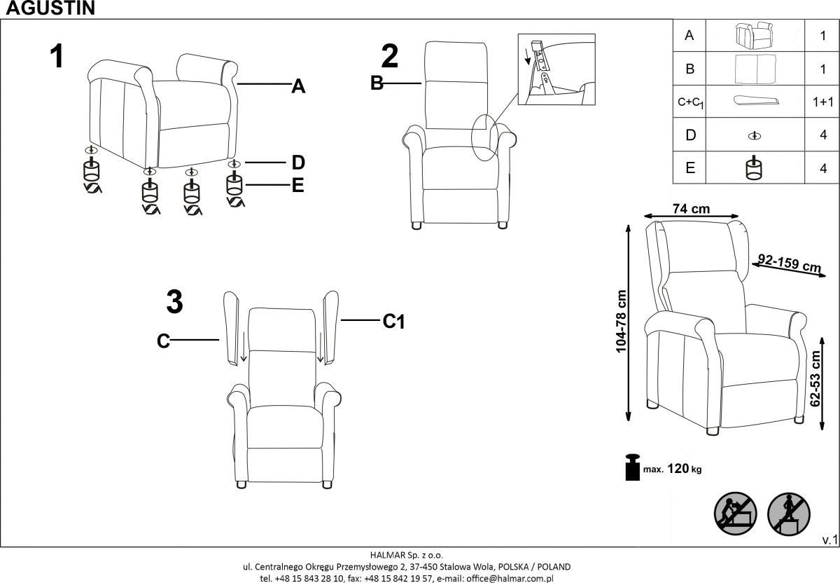 Lounge Chair Agustin 2 | size: Width: 75cm, Height: 107cm, Depth: 92cm | color: Yellow | image: 10 | variant: 1004562