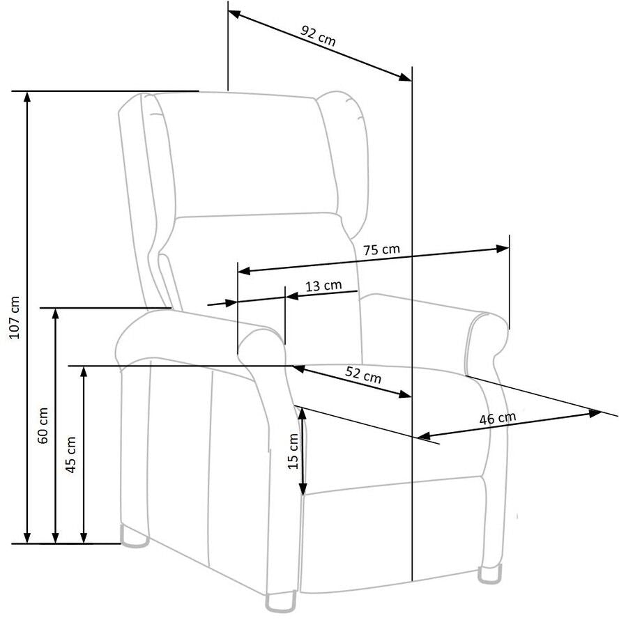 Lounge Chair Agustin | size: Width: 75cm, Height: 107cm, Depth: 92cm | color: Gray | image: 10 | variant: 1004567