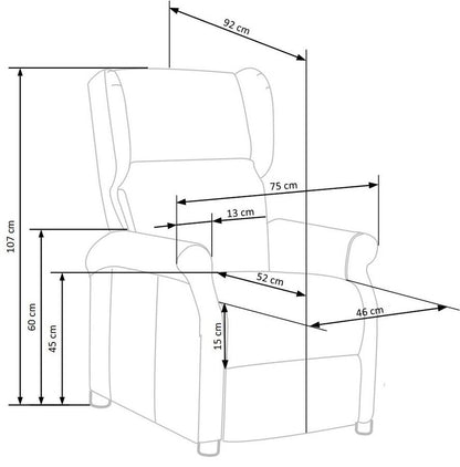 Lounge Chair Agustin | size: Width: 75cm, Height: 107cm, Depth: 92cm | color: Gray | image: 10 | variant: 1004567
