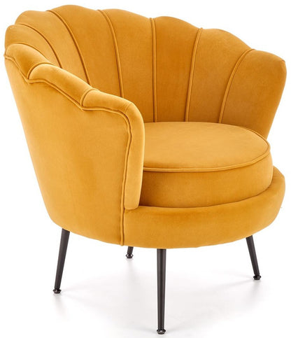 Lounge Chair Amorinito 2 | size: Width: 81cm, Height: 77cm, Depth: 77cm | color: Yellow | image: 2 | variant: 1016820
