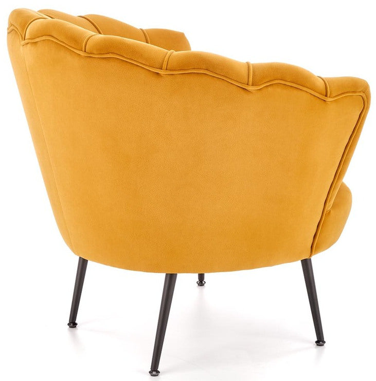 Lounge Chair Amorinito 2 | size: Width: 81cm, Height: 77cm, Depth: 77cm | color: Yellow | image: 3 | variant: 1016820