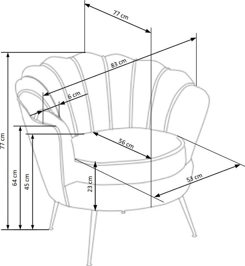 Lounge Chair Amorinito | size: Width: 81cm, Height: 77cm, Depth: 77cm | color: Blue | image: 9 | variant: 1004580
