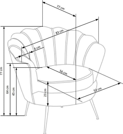 Lounge Chair Amorinito | size: Width: 81cm, Height: 77cm, Depth: 77cm | color: Blue | image: 9 | variant: 1004580