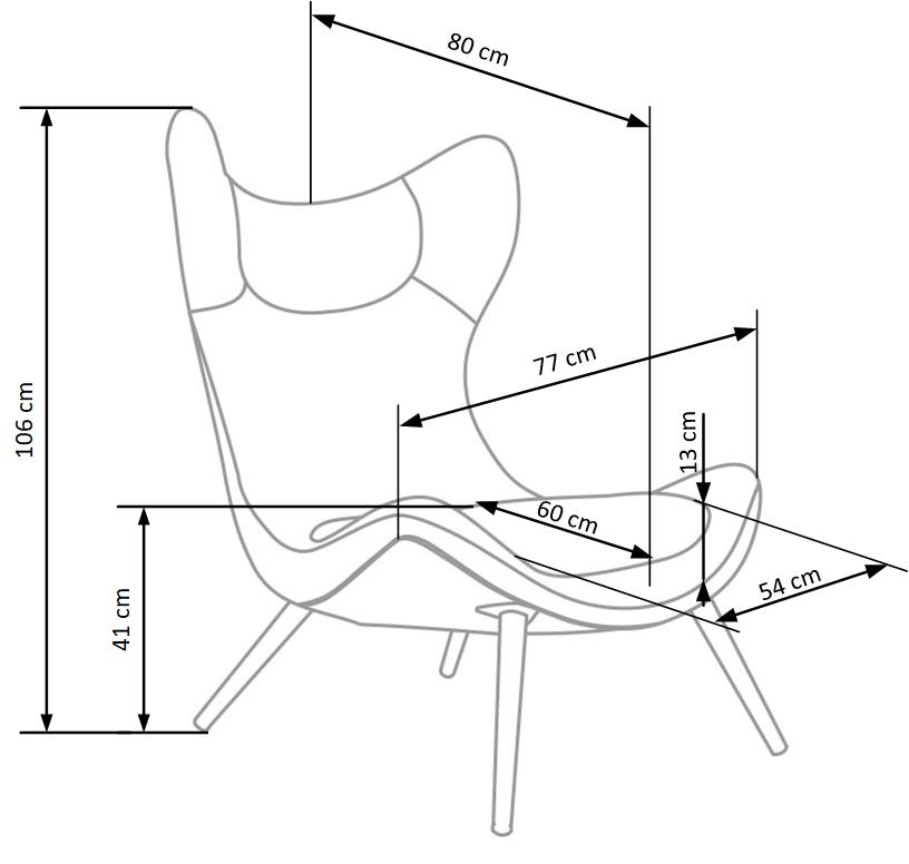Lounge Chair Atlantis | size: Width: 77cm, Height: 106cm, Depth: 80cm | color: Gray | image: 9 | variant: 1012509