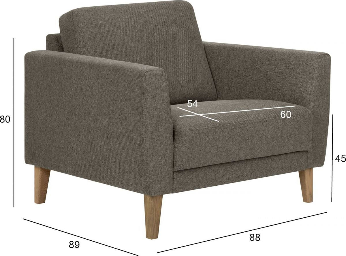 Lounge Chair Bakewell | size: Width: 88cm, Height: 80cm, Depth: 89cm | color: Beige | image: 5 | variant: 1001023