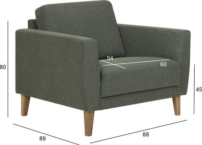 Lounge Chair Bakewell | size: Width: 88cm, Height: 80cm, Depth: 89cm | color: Green | image: 5 | variant: 1001024