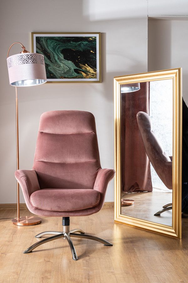 Lounge Chair Bolton | size: Width: 68cm, Height: 110cm, Depth: 73cm | color: Pink | image: 3 | variant: 1004101