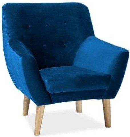 Lounge Chair Bournemouth | size: Width: 76cm, Height: 90cm, Depth: 75cm | color: Blue | image: 1 | variant: 1004104