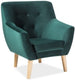 Lounge Chair Bournemouth | size: Width: 76cm, Height: 90cm, Depth: 75cm | color: Green | image: 1 | variant: 1004106