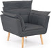 Lounge Chair Brindisi | size: Width: 80cm, Height: 84cm, Depth: 73cm | color: Gray | image: 1 | variant: 1002821