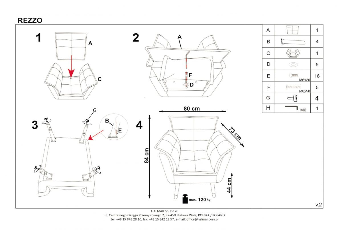 Lounge Chair Brindisi | size: Width: 80cm, Height: 84cm, Depth: 73cm | color: Gray | image: 7 | variant: 1002821