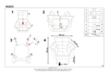 Lounge Chair Brindisi | size: Width: 80cm, Height: 84cm, Depth: 73cm | color: Gray | image: 7 | variant: 1002821