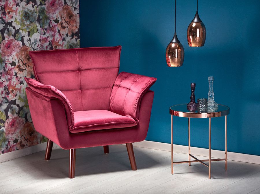 Lounge Chair Brindisi | size: Width: 80cm, Height: 84cm, Depth: 73cm | color: Red | image: 4 | variant: 1002819