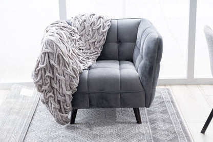 Lounge Chair Castello 1 | size: Width: 92cm, Height: 78cm, Depth: 85cm | color: Gray | image: 3 | variant: 1004971