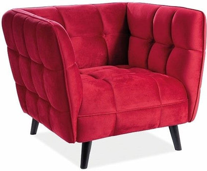 Lounge Chair Castello 1 | size: Width: 92cm, Height: 78cm, Depth: 85cm | color: Red | image: 1 | variant: 1004972
