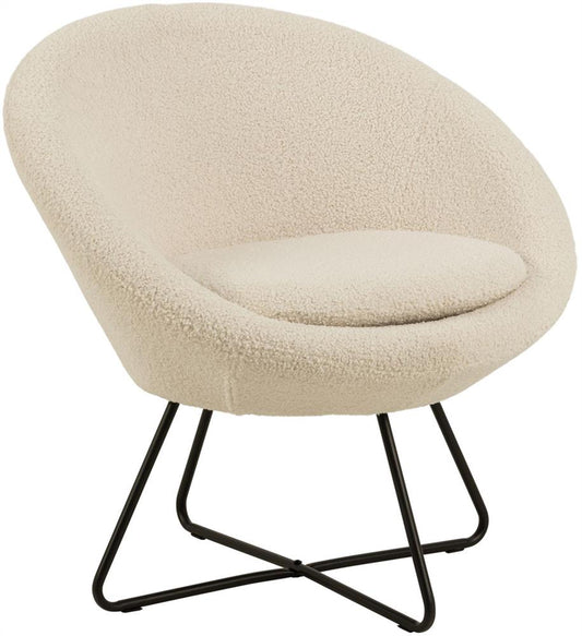 Lounge Chair Center | size: Width: 82cm, Height: 81cm, Depth: 71cm | color: Cream | image: 1 | variant: 1016719