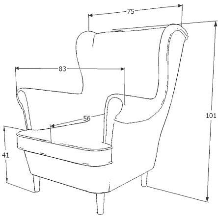 Lounge Chair Cologne | size: Width: 72cm, Height: 101cm, Depth: 56cm | color: Yellow | image: 4 | variant: 1004084