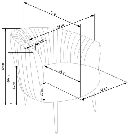 Lounge Chair Crown | size: Width: 78cm, Height: 80cm, Depth: 72cm | color: Red | image: 8 | variant: 1004629